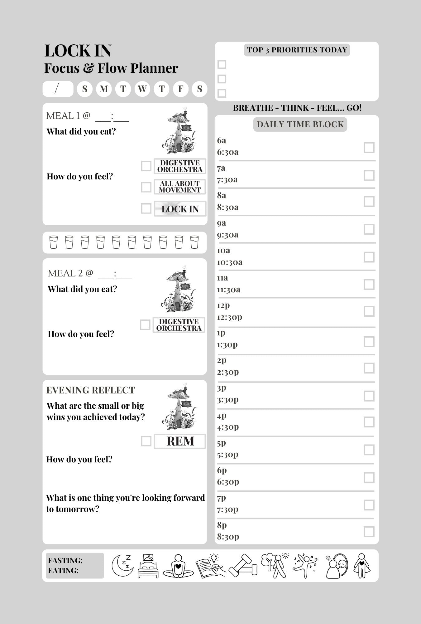 LOCK IN Focus & Flow Quarterly Planner