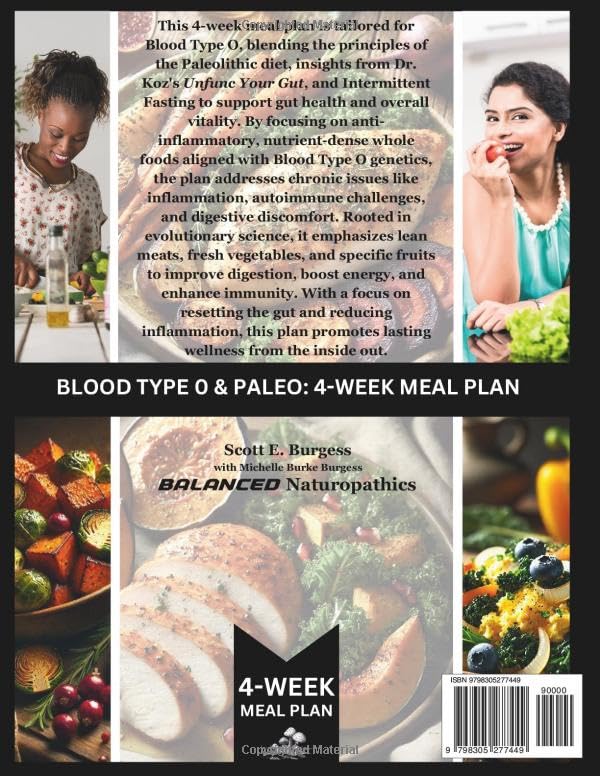 Blood Type O: 4-Week Meal Plan by Scott & Michelle Burgess Paperback