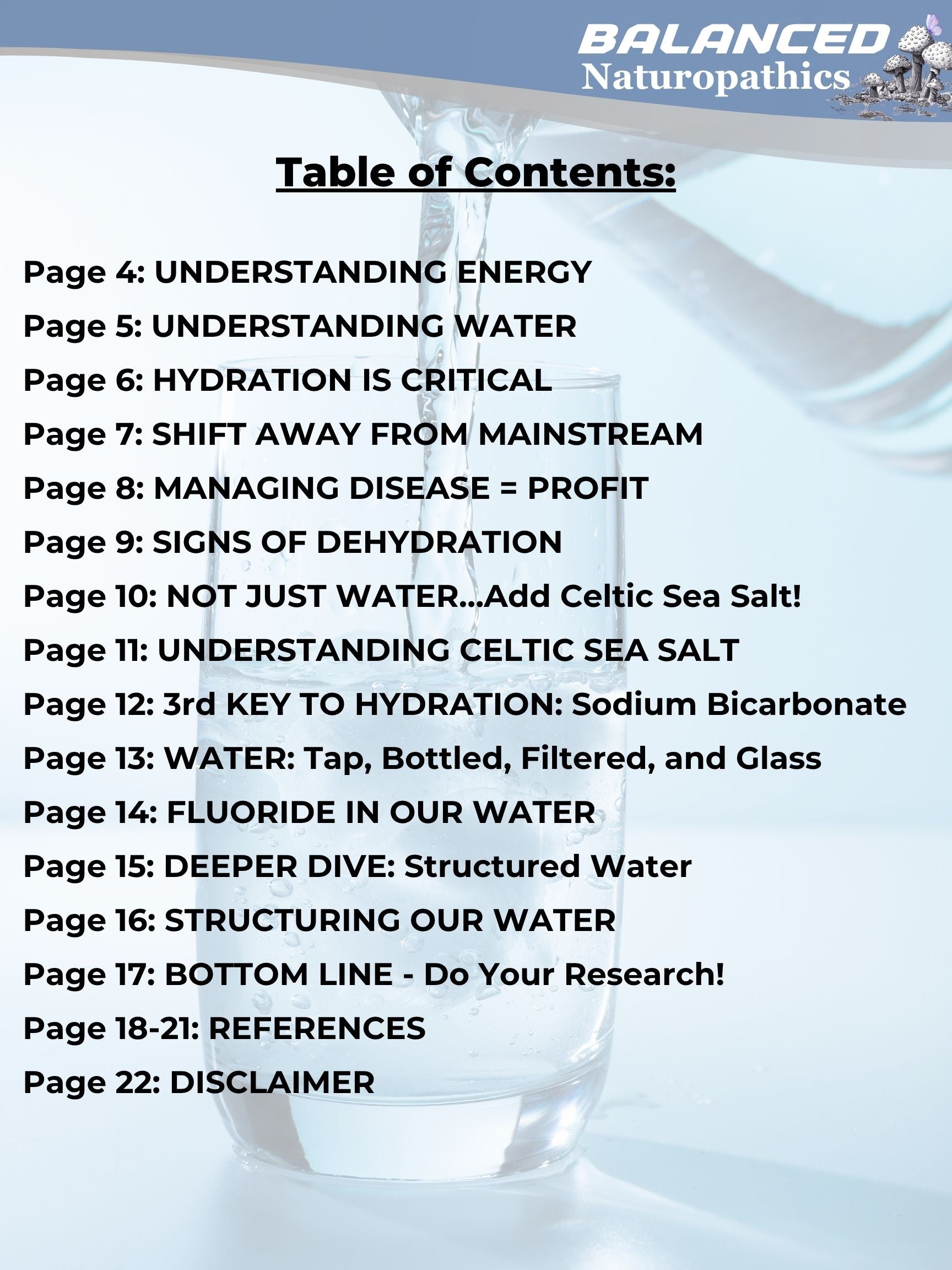 Three Starting Pillars: Understanding Hydration E-Book