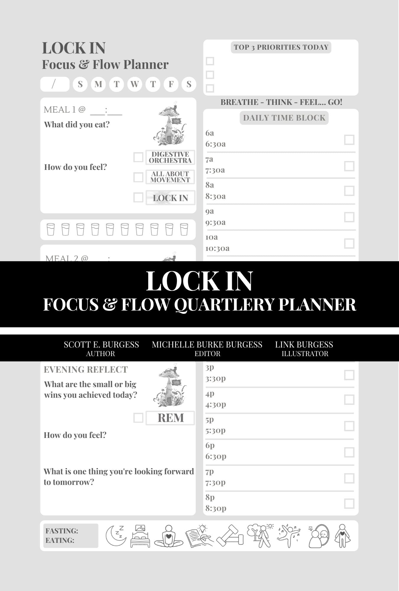 LOCK IN Focus & Flow Quarterly Planner