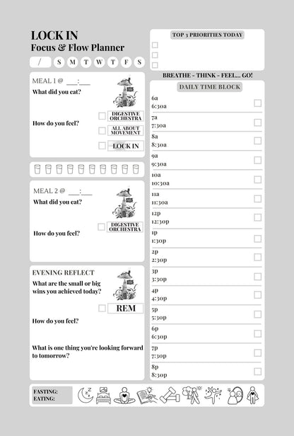 LOCK IN Focus & Flow Quarterly Planner