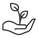 Plant-based ingredients icon representing Scott E. Burgess’s BALANCED Ecosystem and Rhizomatic Gardens mushroom stacks made with pure, natural plants