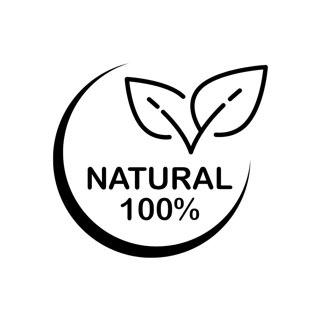 100 percent natural icon representing evidence-based natural principles to restore energy, clarity, and focus from within