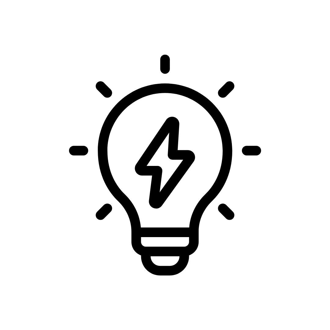 Light bulb with energy icon representing clarity from MyDeficiencies on how medications and synthetics impact your biology.