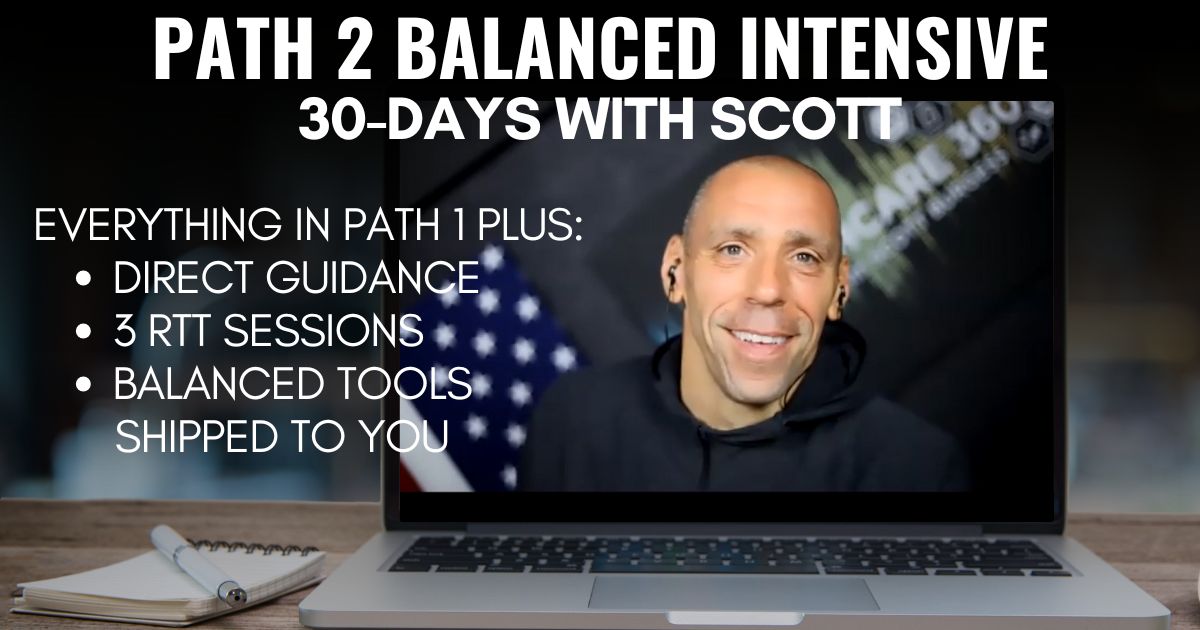 Scott E. Burgess teaching Path 2 of the BALANCED program, expanding on holistic education and practical tools for lasting transformation