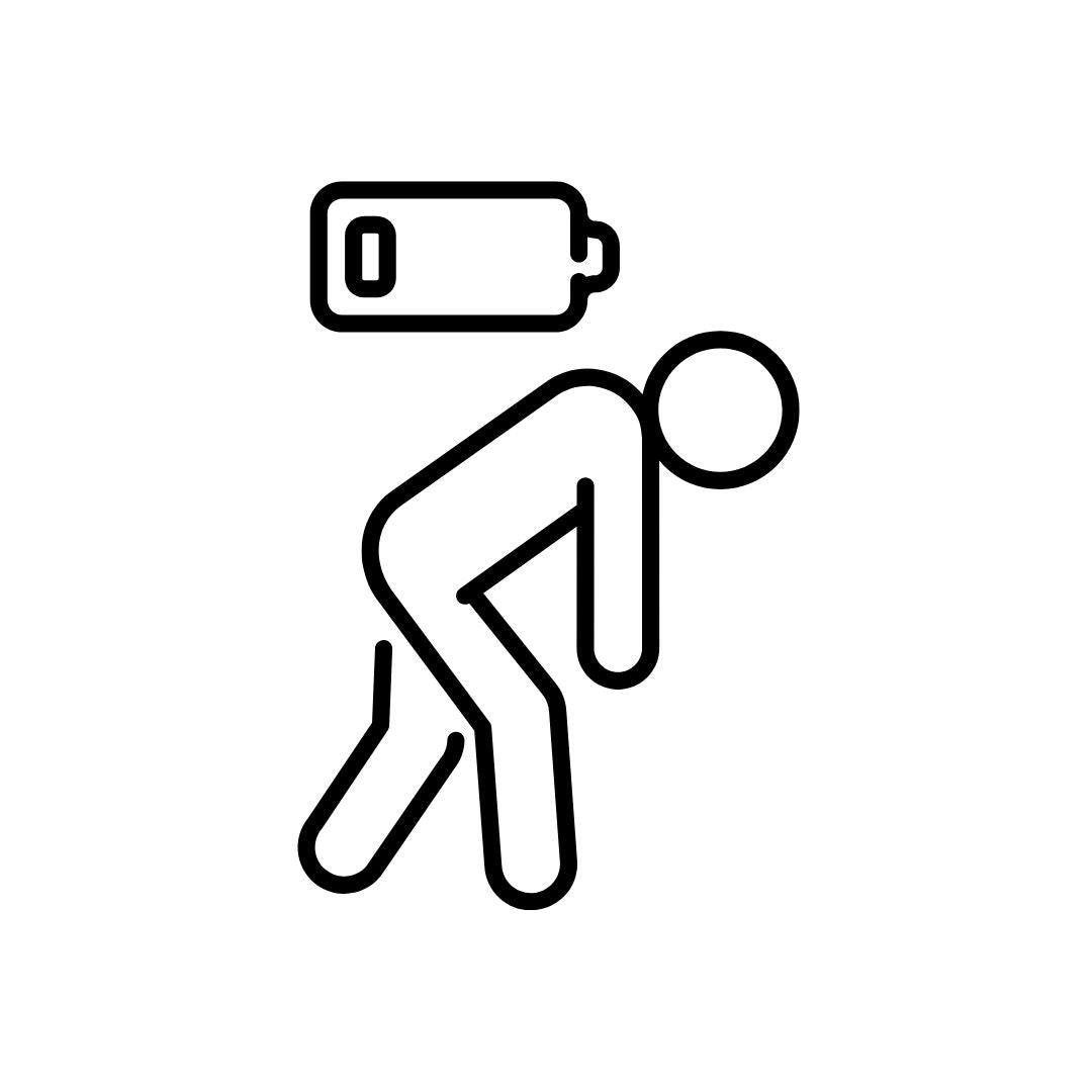 Low battery icon symbolizing executives feeling stuck with stalled projects, disengaged employees, and cultural drag in leadership teams.